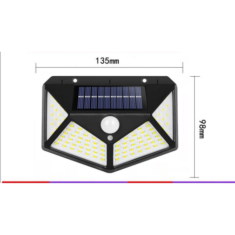 Lampu LED Taman Dinding Solar / Solar Sensor Wall Light 100 LED /Lampu Dinding Tenaga Surya