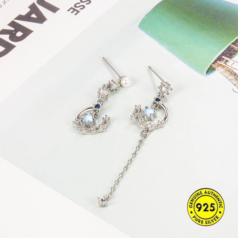 Anting Tusuk Sterling Silver 925 Dengan Batu Zircon Untuk Wanita U1018