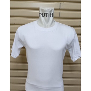 Baju T Shirt Pria Baju Kaos  Putih Polos  Original Cotton 