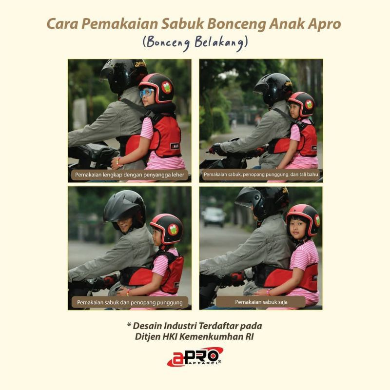 Sabuk Bonceng Motor Anak Apro Apparel Multi Fungsi