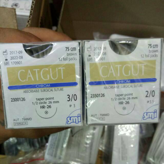 Benang chromic 2/0 dan 3/0