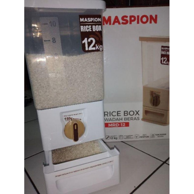 PAKET Maspion MRD 12 Rice Box 12Kg / Tempat Beras 12Kg ORIGINAL NEW PROMO