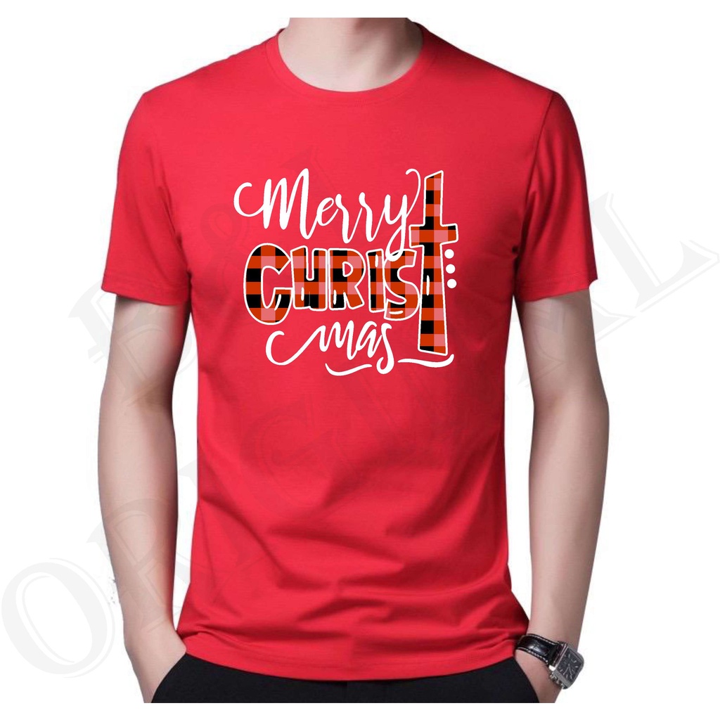 BS//TERLARIS//BAJU KAOS MERRY CHRISTMAS// TANGAN PENDEK PRIA DAN WANITA//GOOD QUALITY