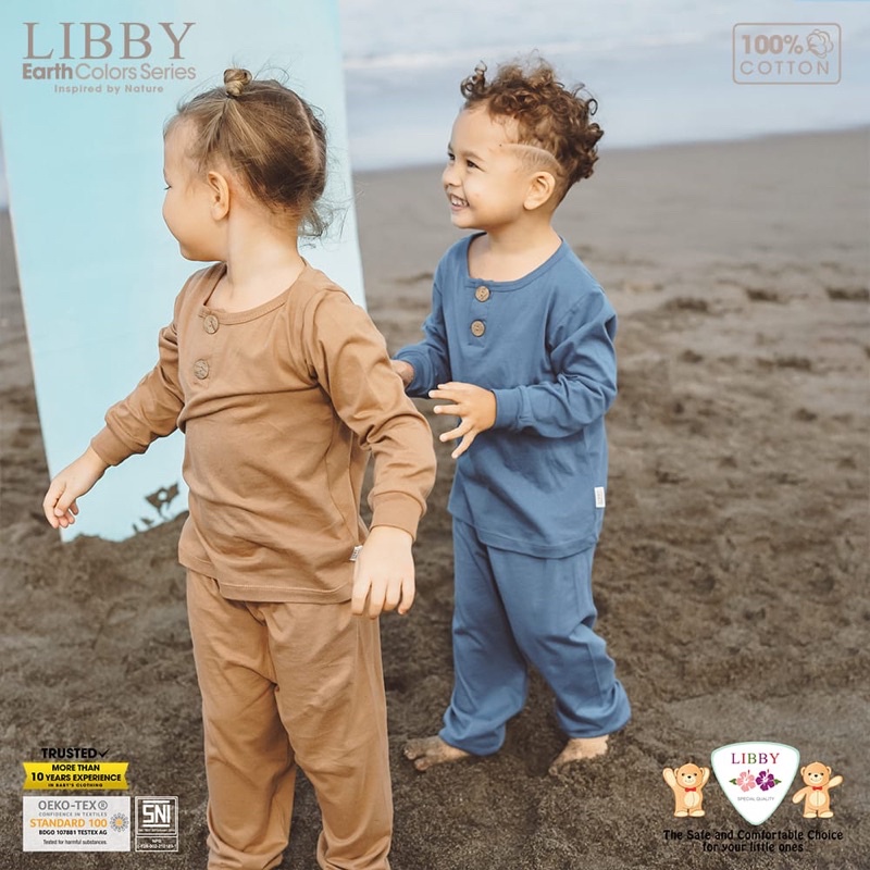 LIBBY EARTH Series Stelan PANJANG Piyama Anak Katun