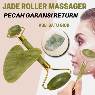 Image of ALAT PIJAT MUKA WAJAH JADE ROLLER MASSAGER LA014G3 FACIAL MASSAGE BATU ROLLER GIOK STONE ALAT PENGENCANG TERAPI