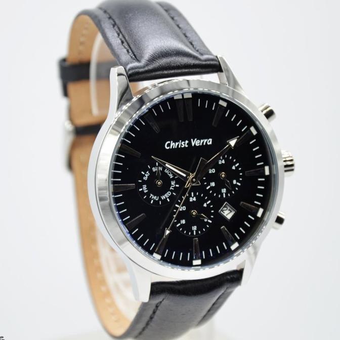Jual Jam Tangan Couple Christ Verra 75015 Silver Leather Original Murah