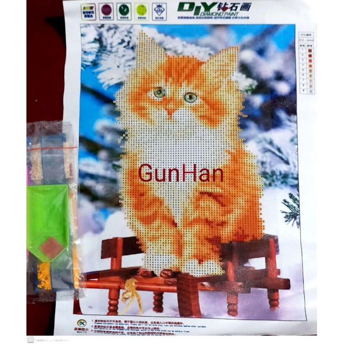 DIAMOND PAINTING 5D Gambar + alatnya