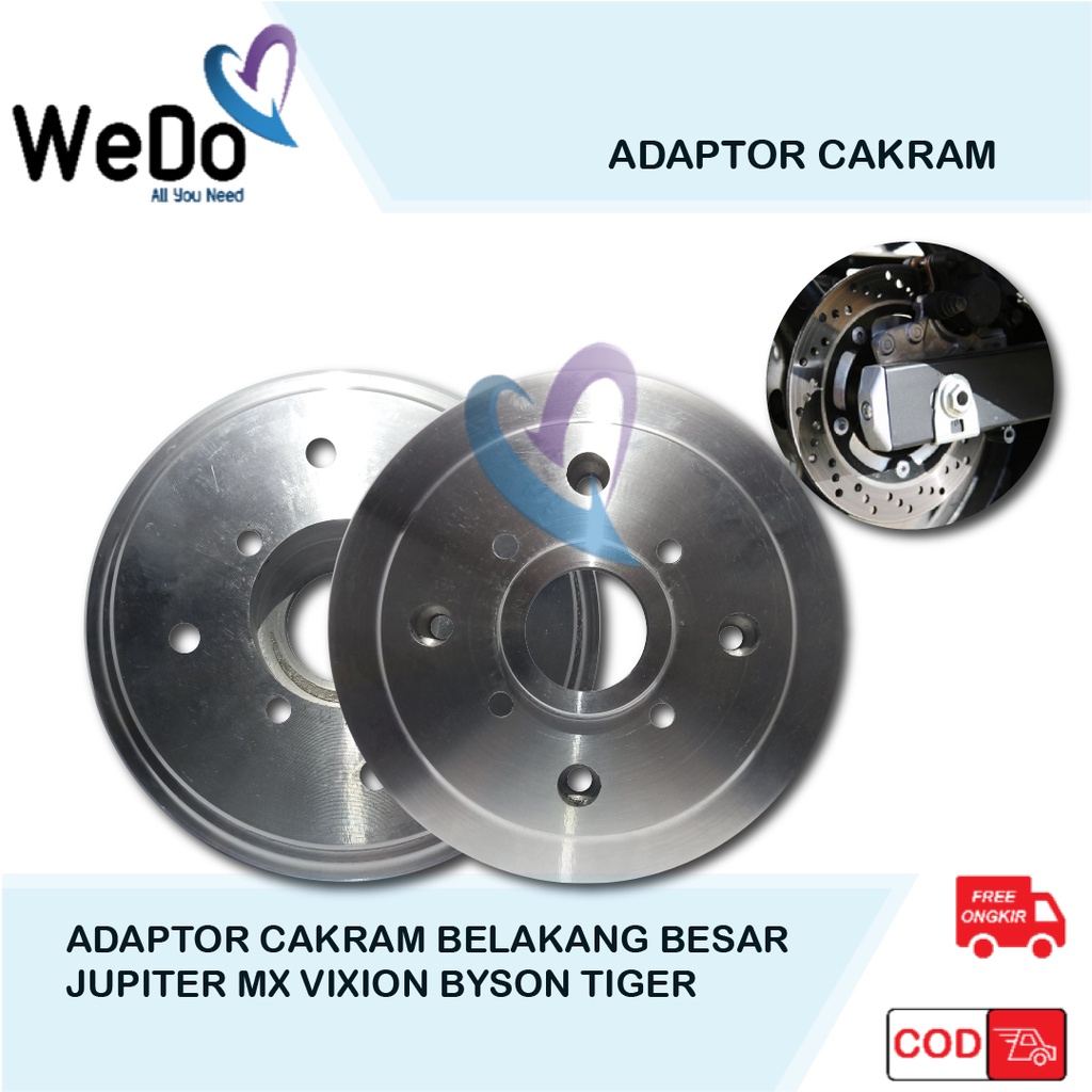 Adaptor Cakram Belakang Jupiter MX Vixion Byson Tiger Tromol Besar