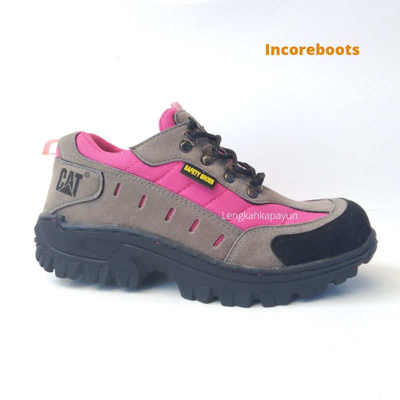 Safety Shoes 36-40 Sepatu Boots Wanita Ujung Besi Warna Abu Hitam