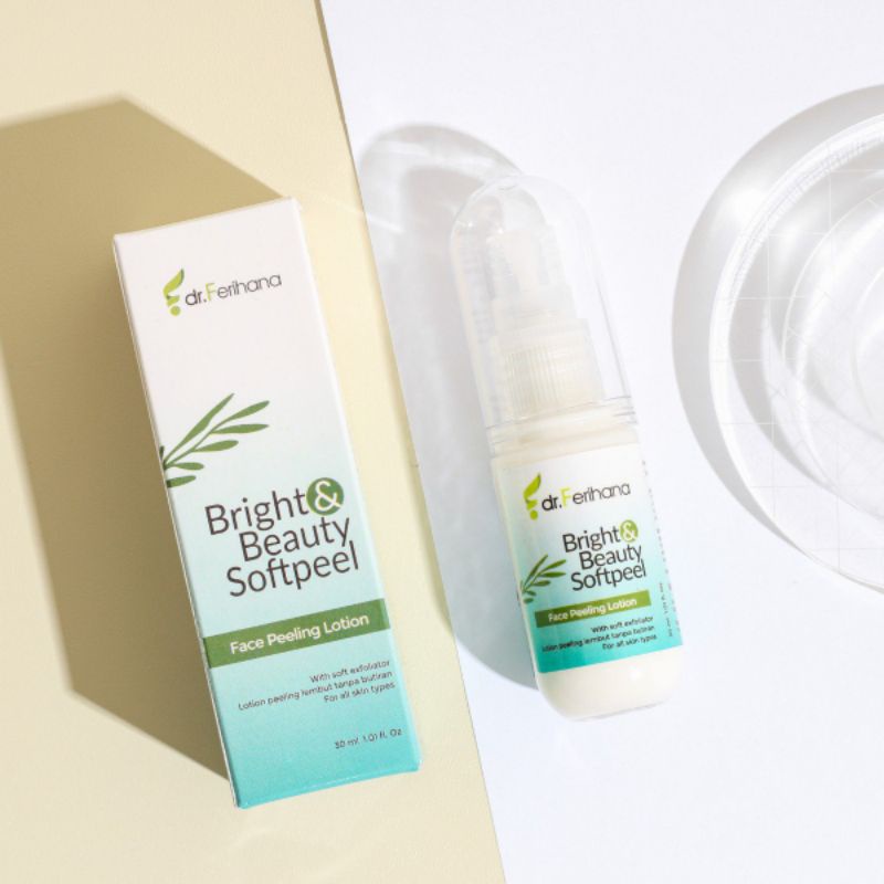 BRIGHT & BEAUTY SOFT PEEL skincare halal dr. Ferihana