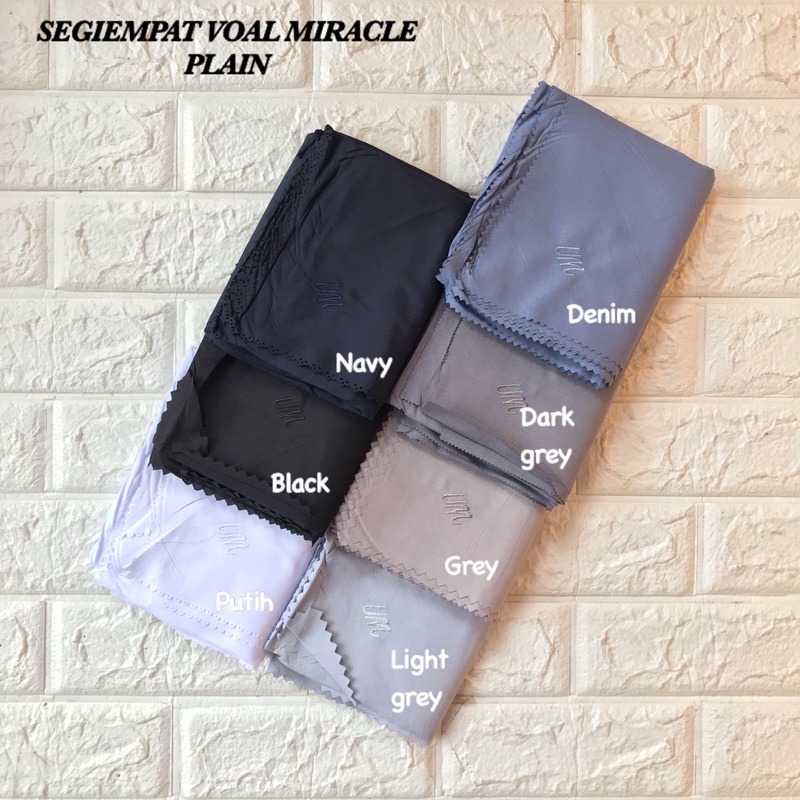 [ PART 1 ] SEGIEMPAT VOAL MIRACLE PLAIN LASER CUT UMAMA SCARF / SQUARE VOAL LC PREMIUM TERMURAH