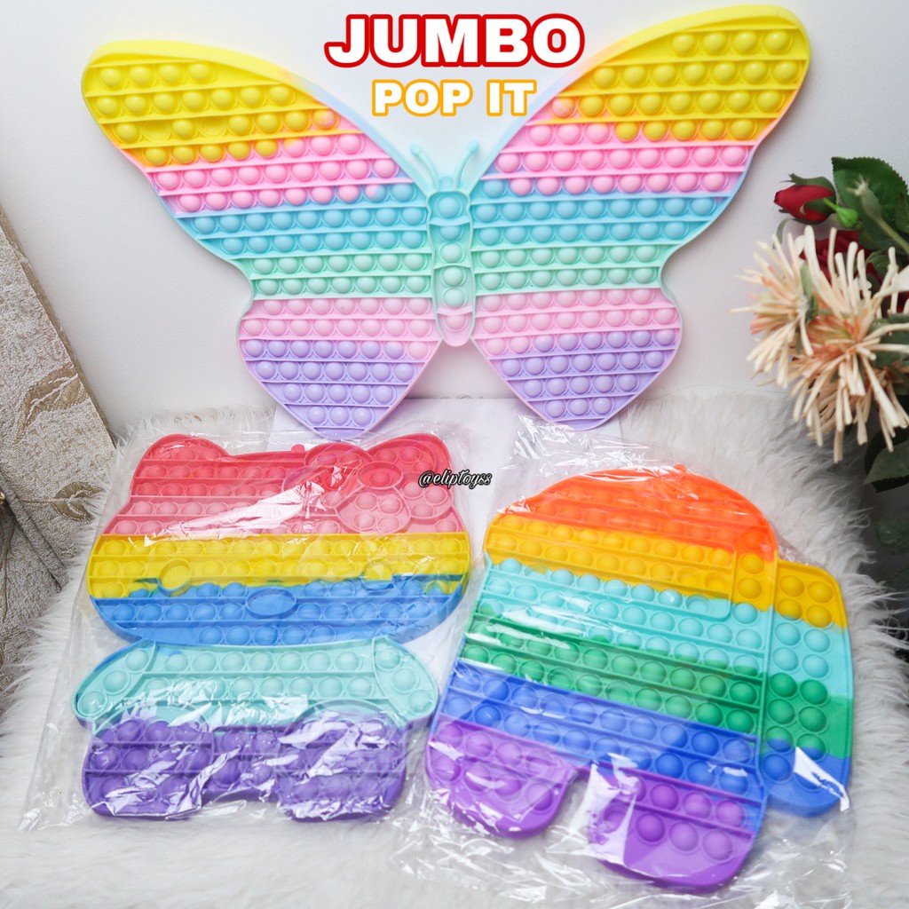 POP IT FIDGET TOY SUPER JUMBO RAINBOW SUPER MURAH ORIGINAL MAINAN ANAK PENGHILANG STRESS