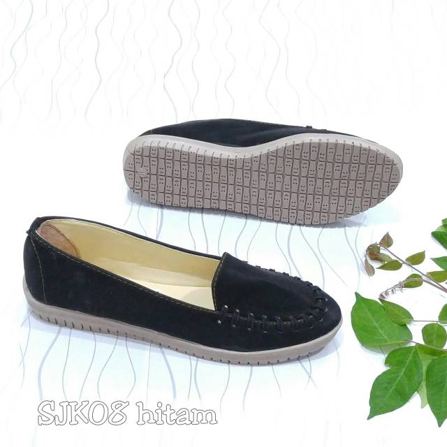 BIG SALE CUCI GUDANG BORNEO SJK08 SEPATU SLIP ON MOTIF RAJUT