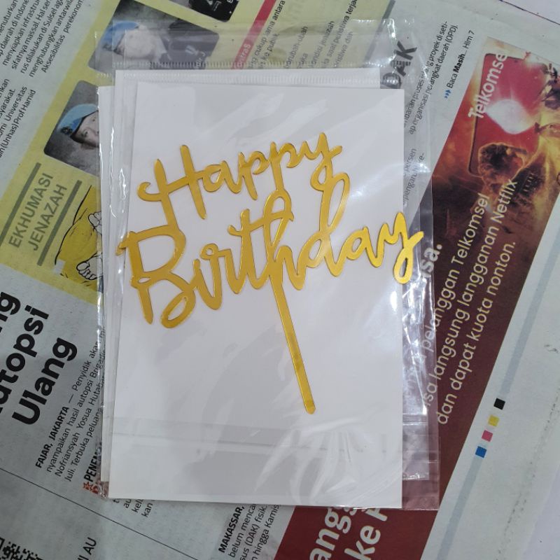 Cake Topper Happy Birthday Hiasan Kue Ulang Tahun Makassar