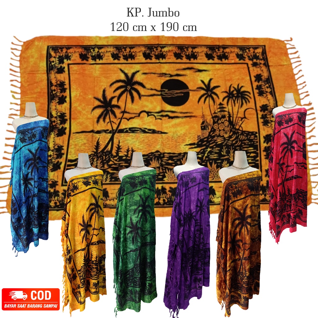 kain pantai // kain bali - sarung bali motif pantai jumbo