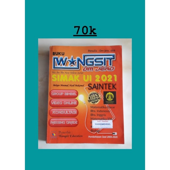 PRELOVED WANGSIT SIMAK UI SAINTEK 2021