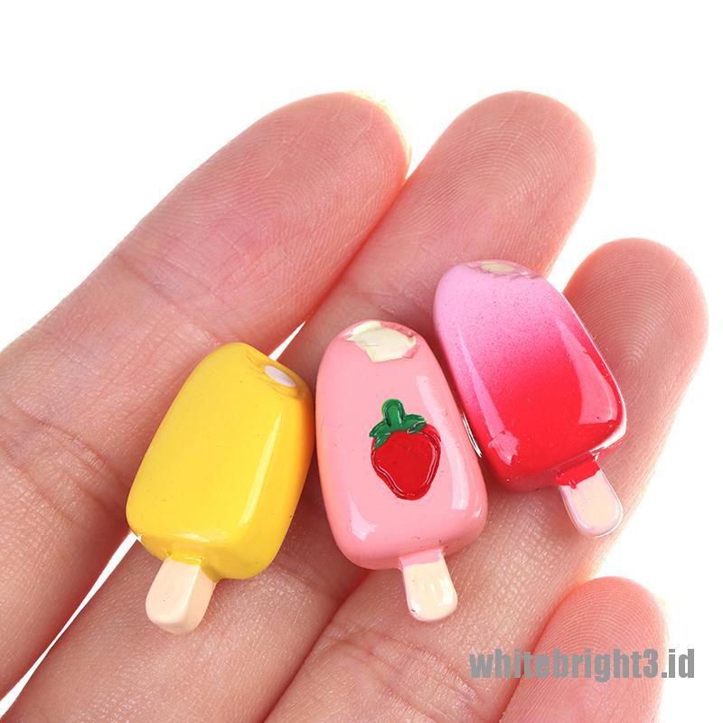 {white3} 5Pcs 1:12 1:6 Dollhouse Miniature Popsicle Ice Cream Dolls Kitchen Food