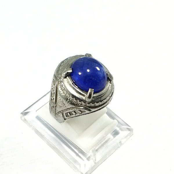 CINCIN BATU PERMATA NATURAL ROYAL BLUE SAFIR MINIMALIS