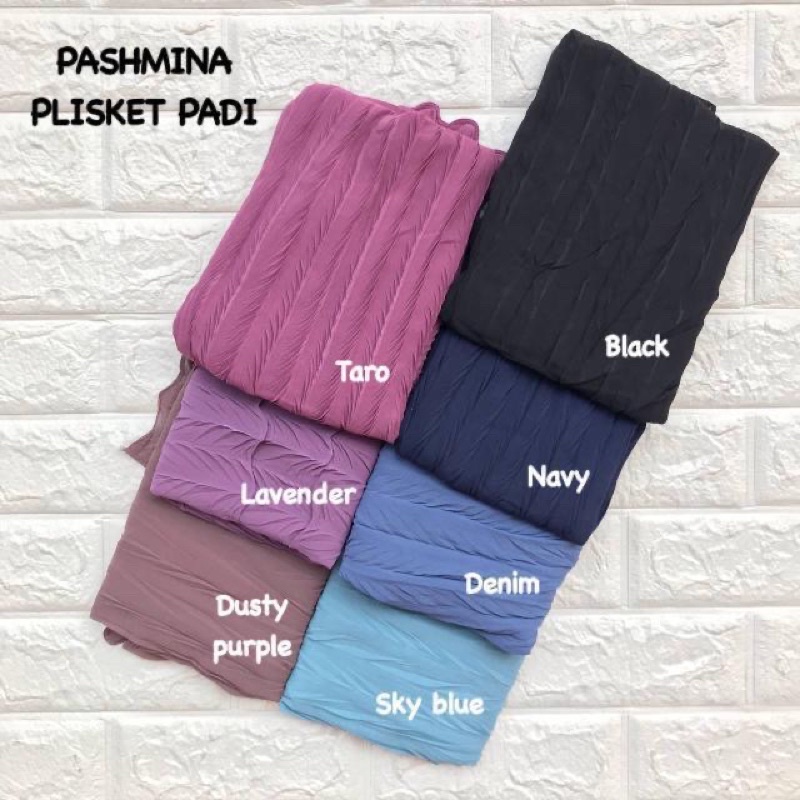 HIJAB PASHMINA PLISKET PADI TERMURAH