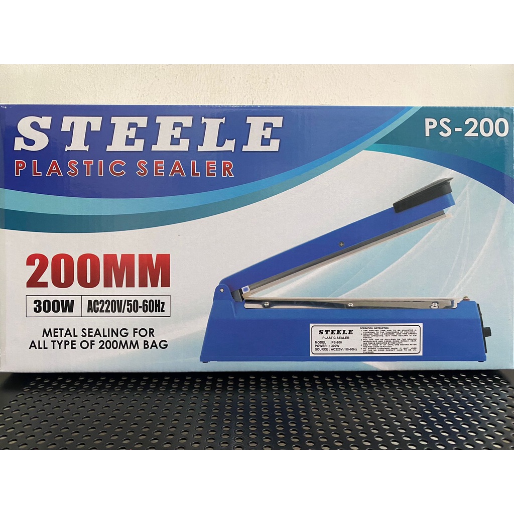 MESIN PRESS PLASTIK IMPULSE SEALER STEELE PS-200 20CM