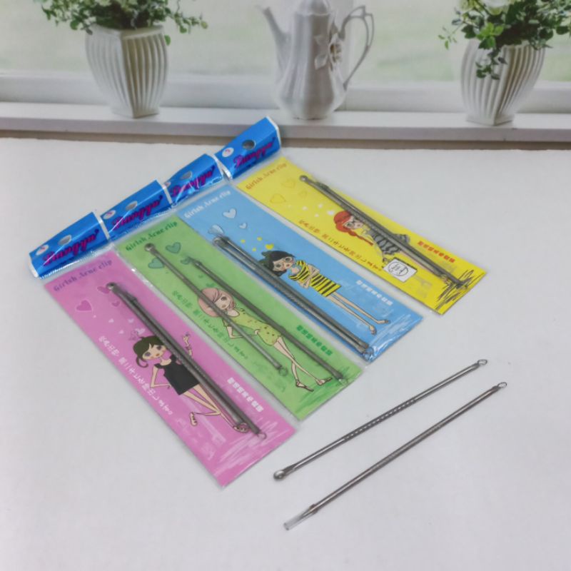 Pinset Komedo Pencetan Jerawat (Isi 6Sachet12Pcs)Alat Kecantikan Salon