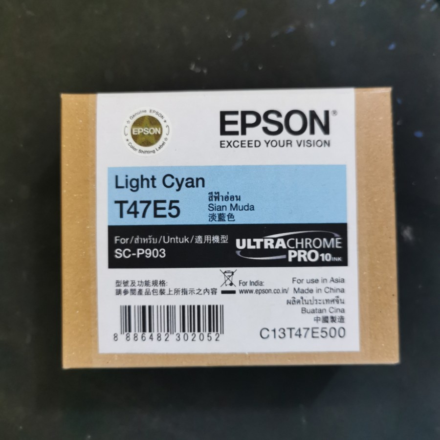 SC-P903 LIGHT CYAN TINTA CATRIDGE EPSON SureColour C13T47E500 T47E5 T47E ORIGINAL 100%