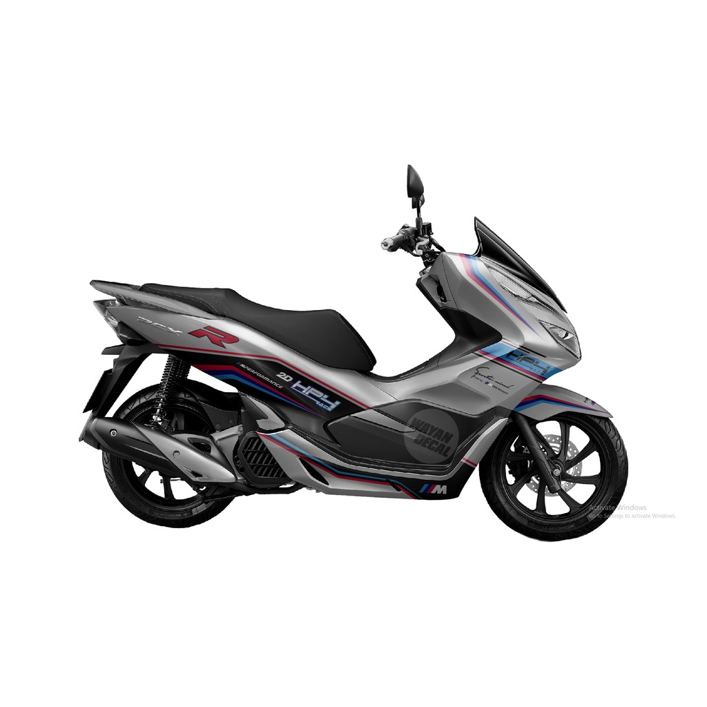 DECAL HONDA PCX SILVER BMW