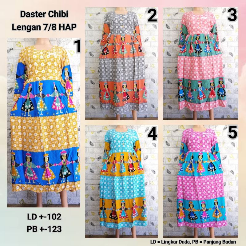 DASTER CHIBI LENGAN 7/8 PASTEL HAP ADEM RAYON BUSUI FRIENDLY D.SKG + BU TEJO QUEEN