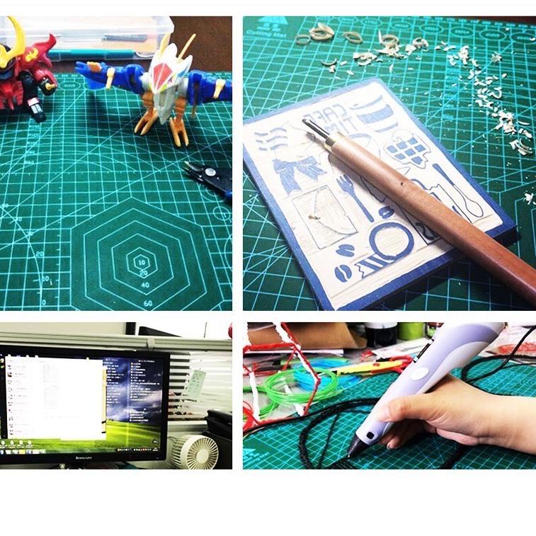 

Special A3/A4 PVC Cutting Mat Cutting Pad Board Double-sided DIY Tool Cutting Board-Papan ~