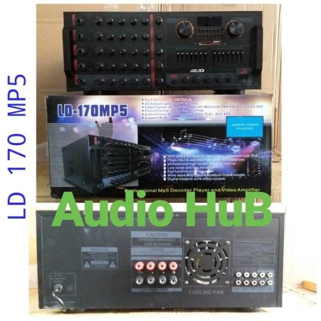 AMPLI LAD LD 170 MP5 AMPLIFIER LAD LD170 MP5 KARAOKE BLUETOOTH