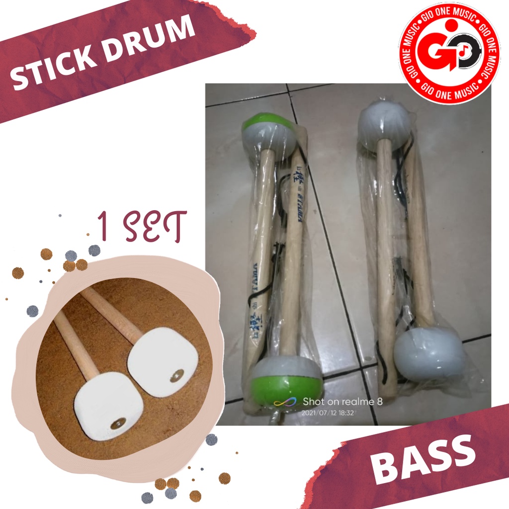 Jual Stik /    Stick Drum Bass 1 SET Murah Berkualitas (COD) Indonesia