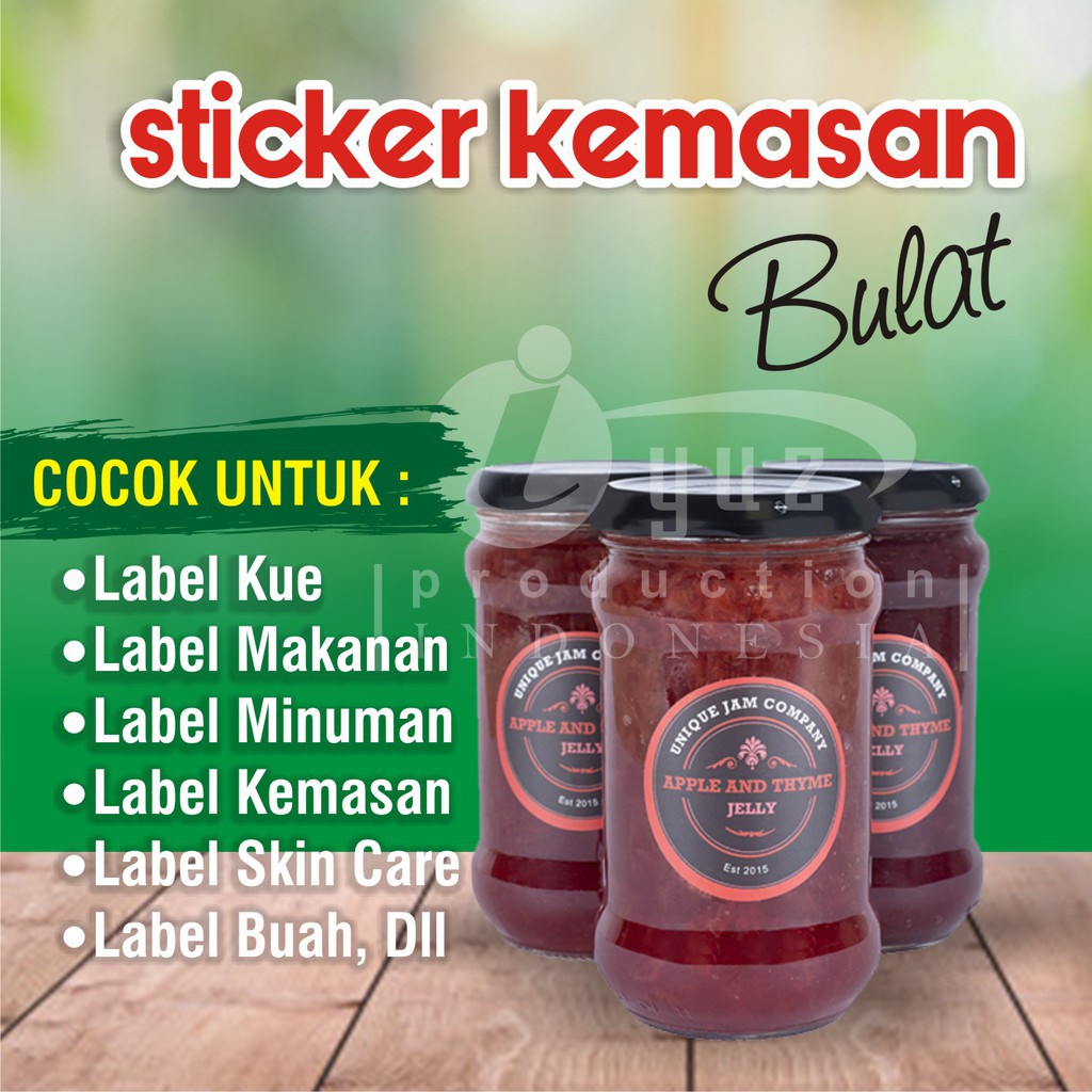 

Terlaris Cetak Sticker Label persegi atau bulat kemasan produk custom Murah Keren