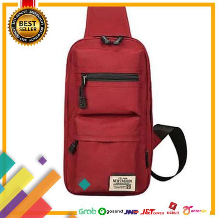 SALE.. TAS SELEMPANG PRIA - SLING BAG COWOK - BODYPACK WANITA IMPORT SB7 - GREY ..TERLARIS