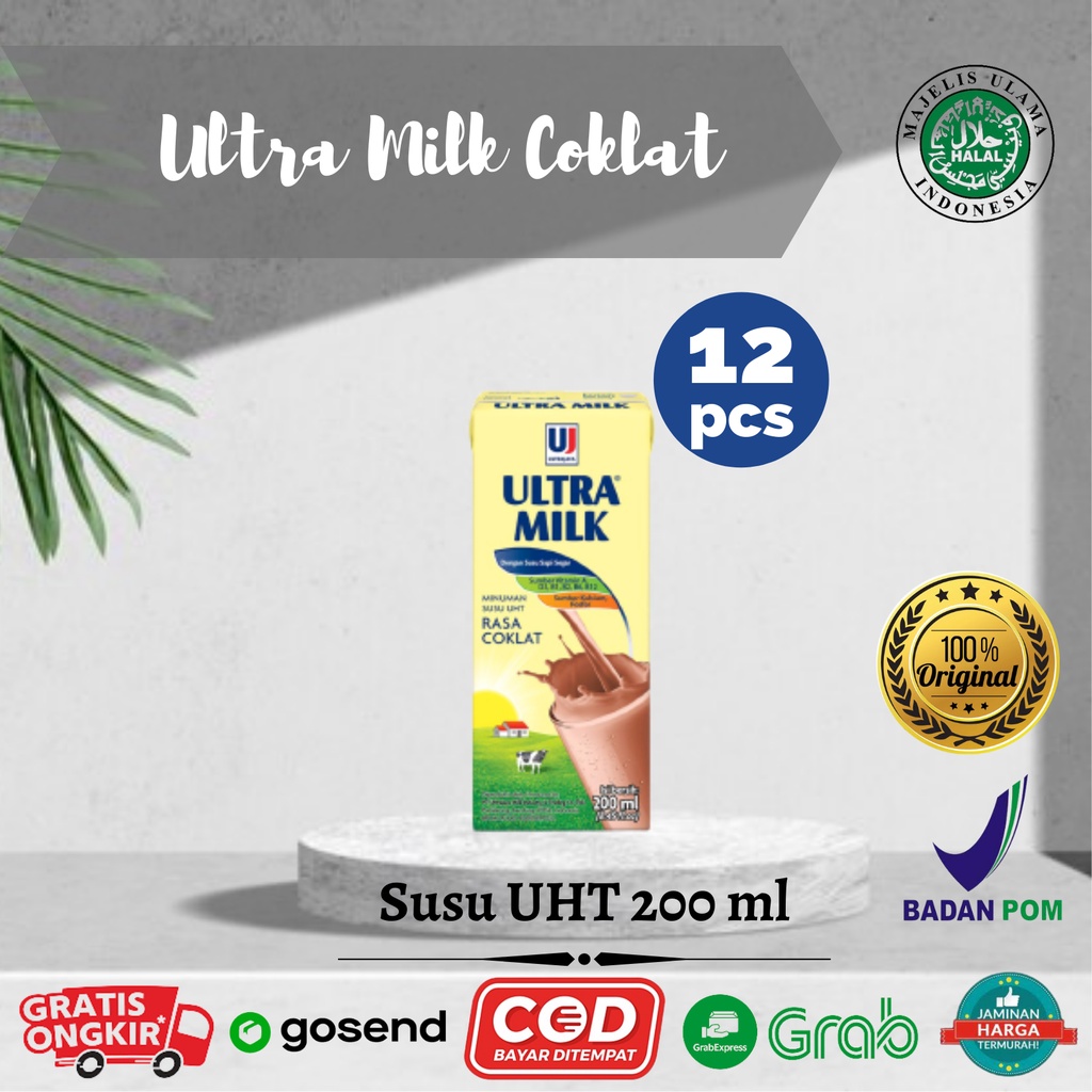 

Susu Ultra Milk Susu UHT Coklat 12x200ml