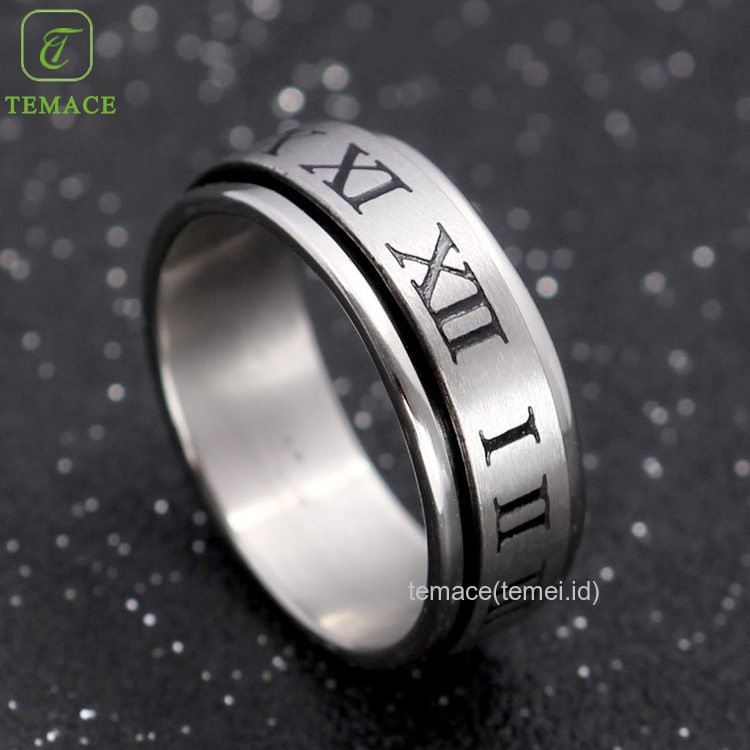 Cincin Pria Gold Dan Silver Polis Kilap Size 7 8 9 Import