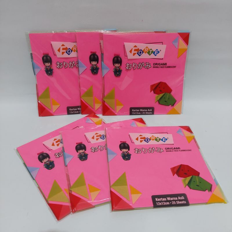 Jual Kertas Lipat Origami Forte 20x20 Cm 25 Lembar Shopee Indonesia