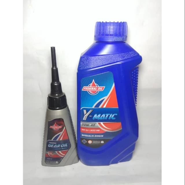 Paket Oli Motor Matic Federal Y matic 10w-30 800ml + Oli Gardan Federal