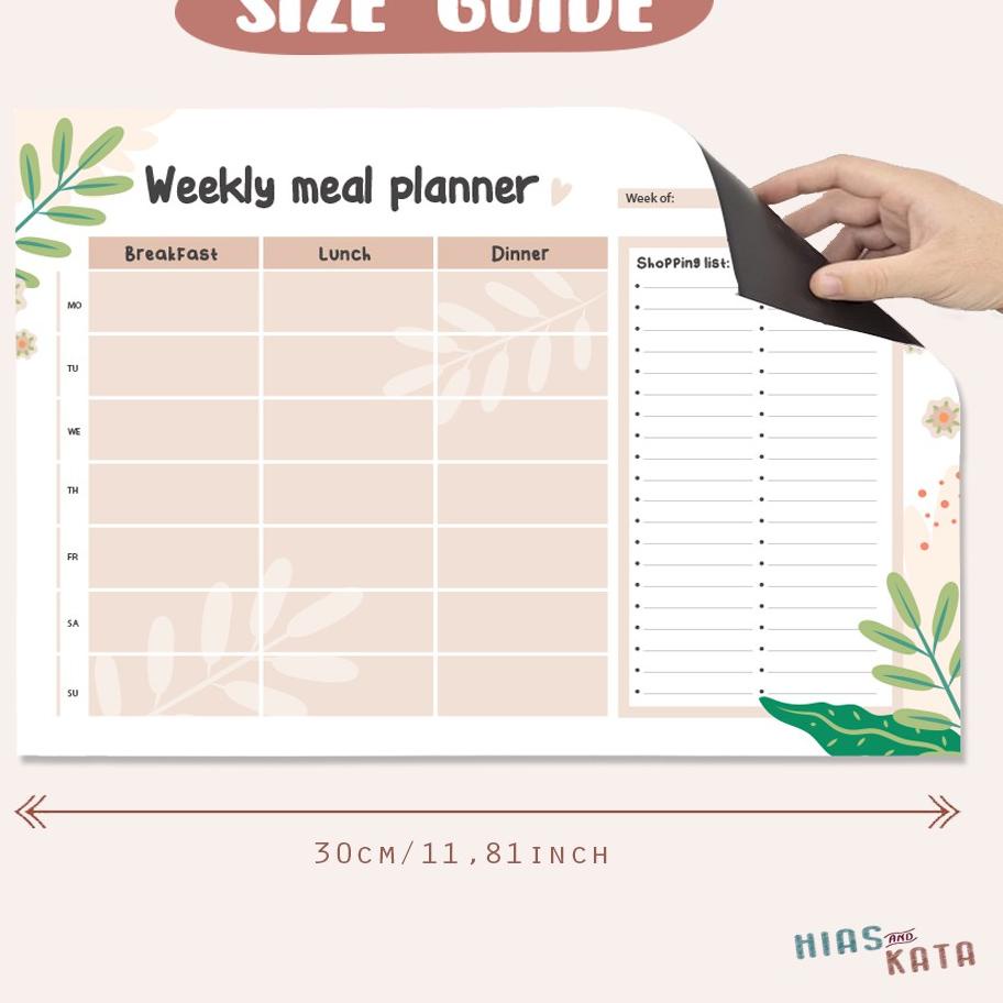 

Sale KODE>2006.☛ magnetic meal planner magnet kulkas agenda diet magnet ( gratis 1pcs spidol wipe& c