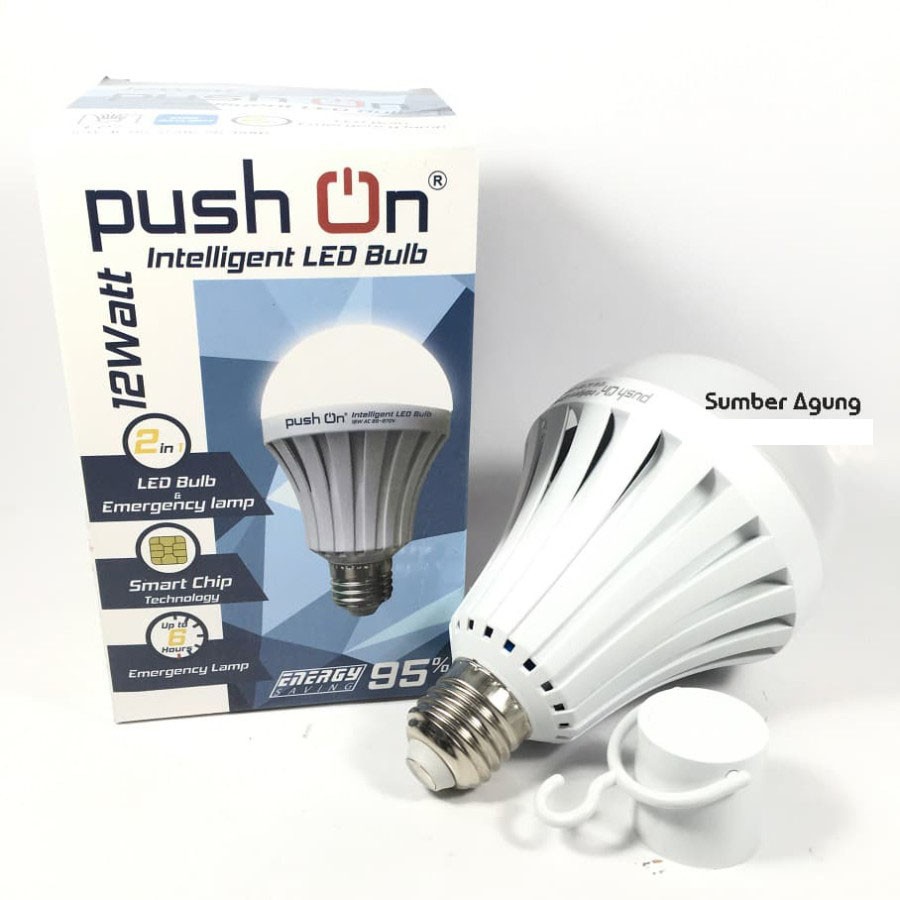 LampuLED Intelligent Bulb Push On Magic 12W 12 Watt 6 Jam Mati Lampu