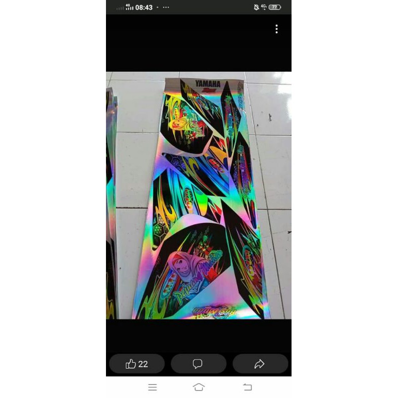 (COD)Striping hologram motor vixion new