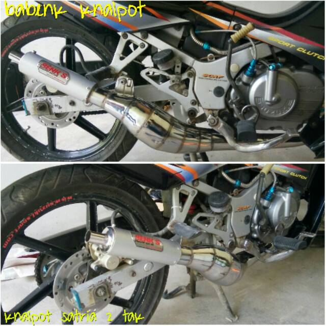 knalpot suzuki satria 2 tak RGV 120 RGX 120 Stinger 120 Akira 120 hiu ru lumba 120 telo krum