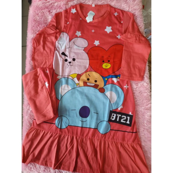 Gamis anak lucu BTS 4-5tahun