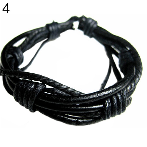 Hu Hu Hu Hu Hu Alat Bantu Pasang Kacamata♡ Gelang Multilayer Bahan Kulit Imitasi Untuk Pria Dan Wanita