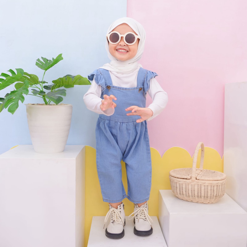 JUMPSUIT ANAK OVERAL ANAK PEREMPUAN JUMPSUIT JUNIOR KIDS JUMPSUIT ANAK PEREMPUAN 1-4Th Jumpsuit Jeans Anak/Baju anak perempuan