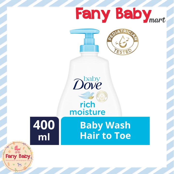 BABY DOVE HAIR TO TOE BABY WASH RICH MOISTURE - 400ML