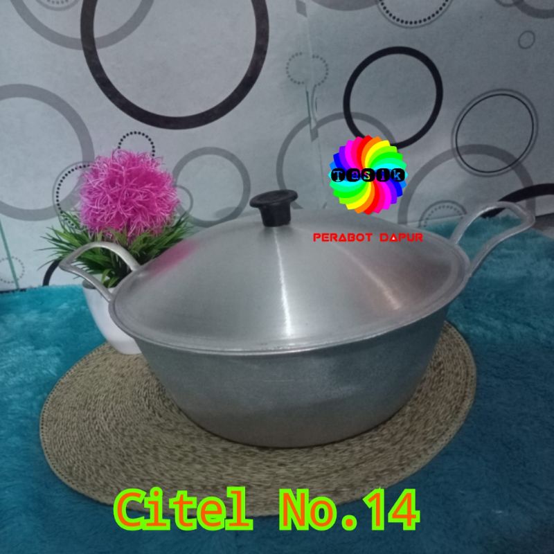 Citel No.14 Citel Panci Ketel Katel Alumunium COR Citel Panci Wajan Kuali Kuwali Katel Termurah Cite