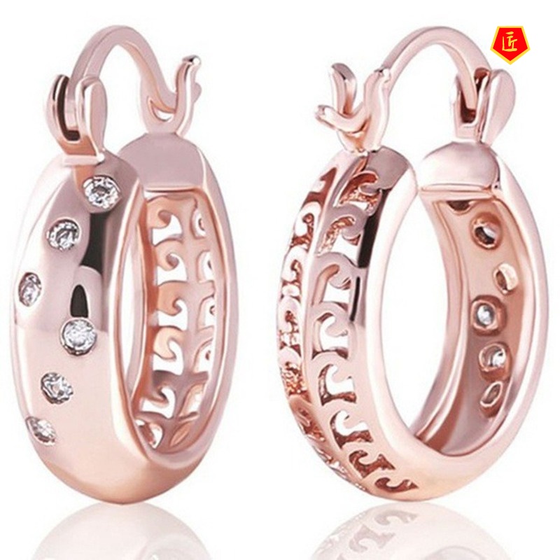 [Ready Stock]New Fashion Diamond 18K Gold Ear Clip