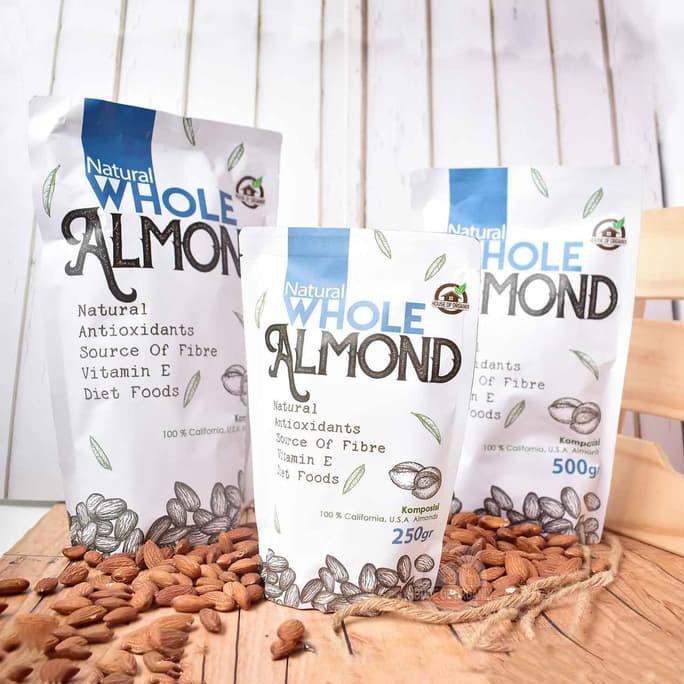 

MURAH PROMO Natural Whole Almond ( Kacang Almond Natural ) 1 Kg