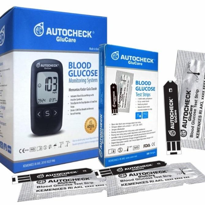 Alat Autocheck Glucare Glucose Alat Cek Gula Darah Auto Check Termurah