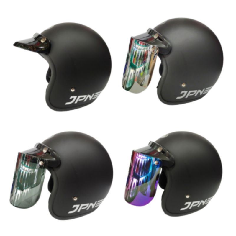 PROMO HELM JPN HITAM DOFF KACA DATAR / VISORCEMBUNG 100% ORIGINAL